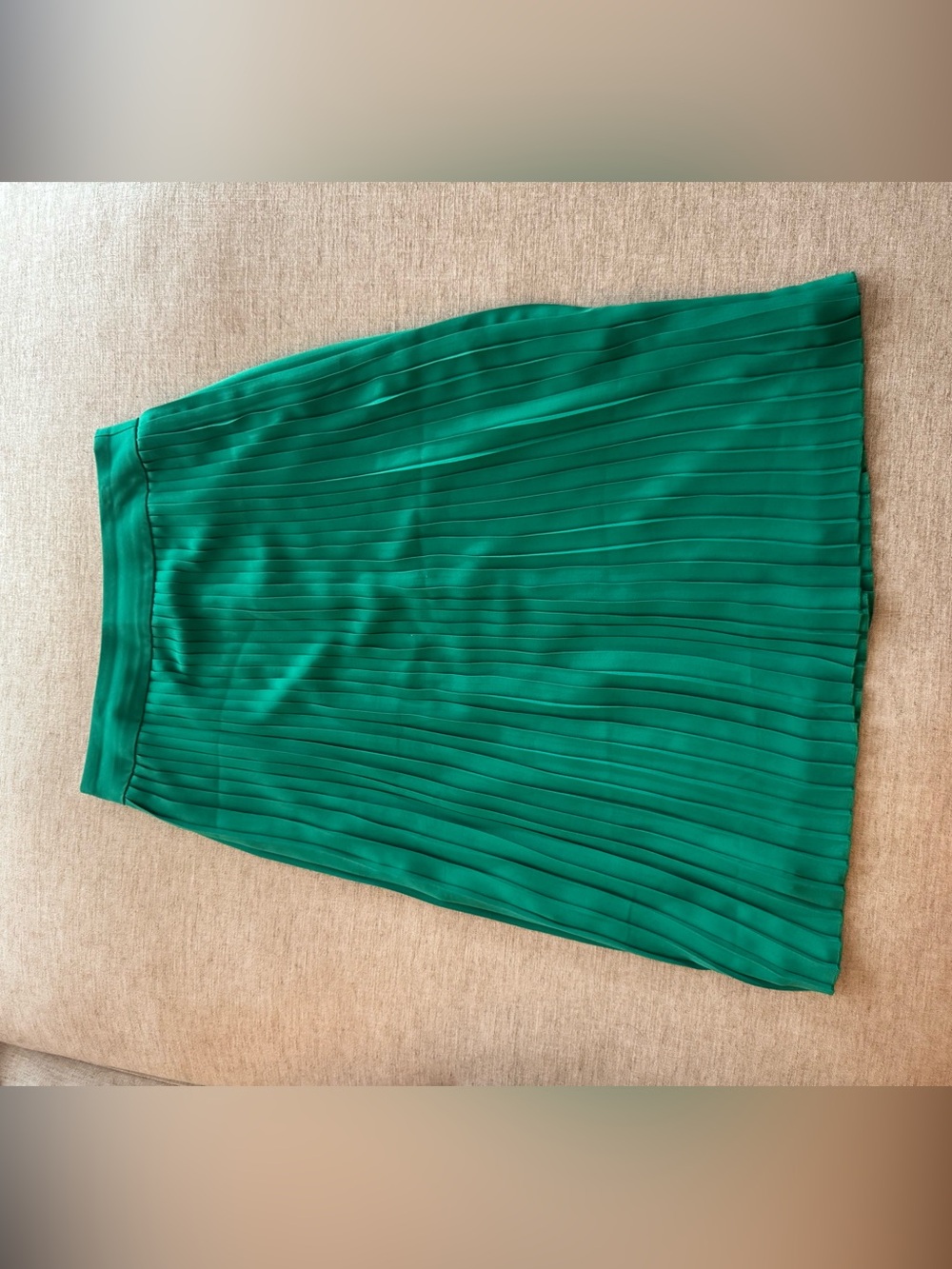 J. Crew Emerald Green Pleated Midi Skirt